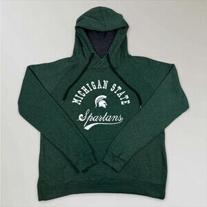 Michigan State Spartans Women's Hooded Sweatshirt Embroidered MSU Hoodie Sz Lrg